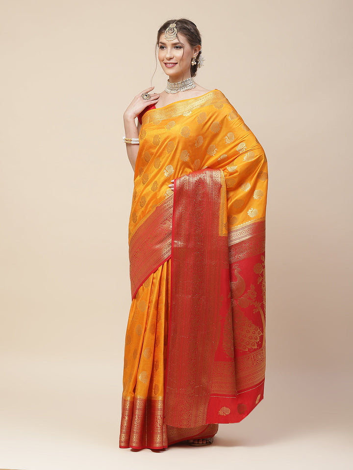 Zari Border Woven Art Handloom Saree