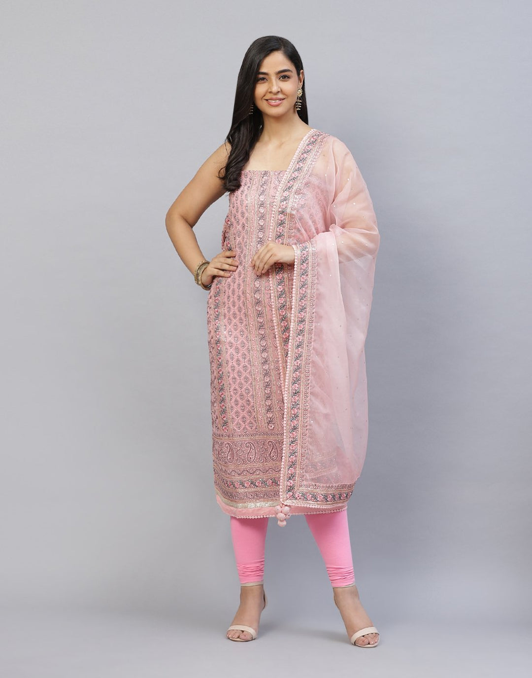 Embroidered Art Georgette Suit Piece