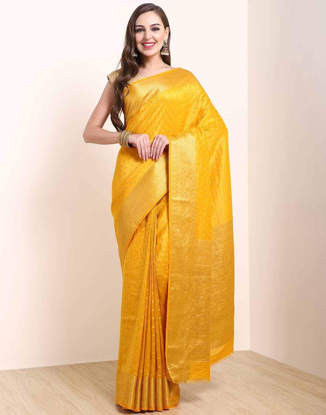 Mustard Art Handloom Saree