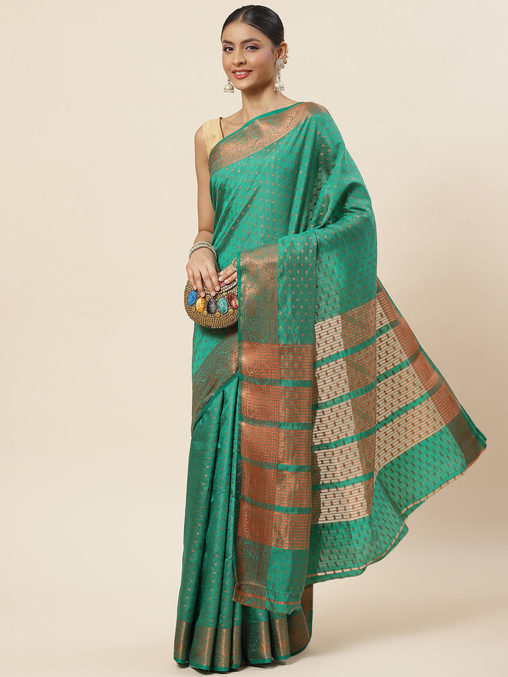 Zari Booti Woven Handloom Saree