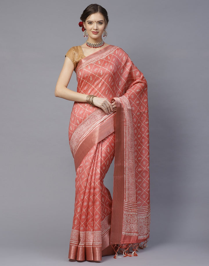 Satin Printed Saree