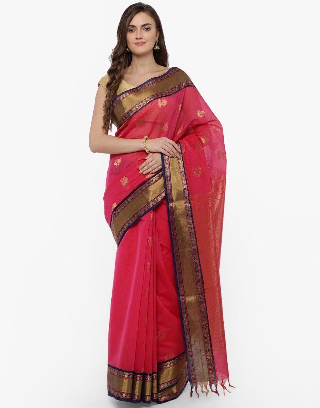 MBZ Meena Bazaar-Cotton Woven Saree