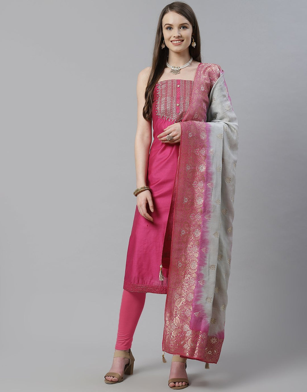 Chanderi Suit Set