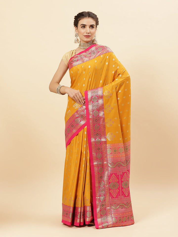Art Handloom Saree with Zari Border Booti