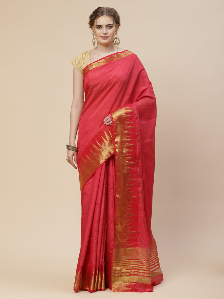 Zari Border Art Handloom Woven Saree
