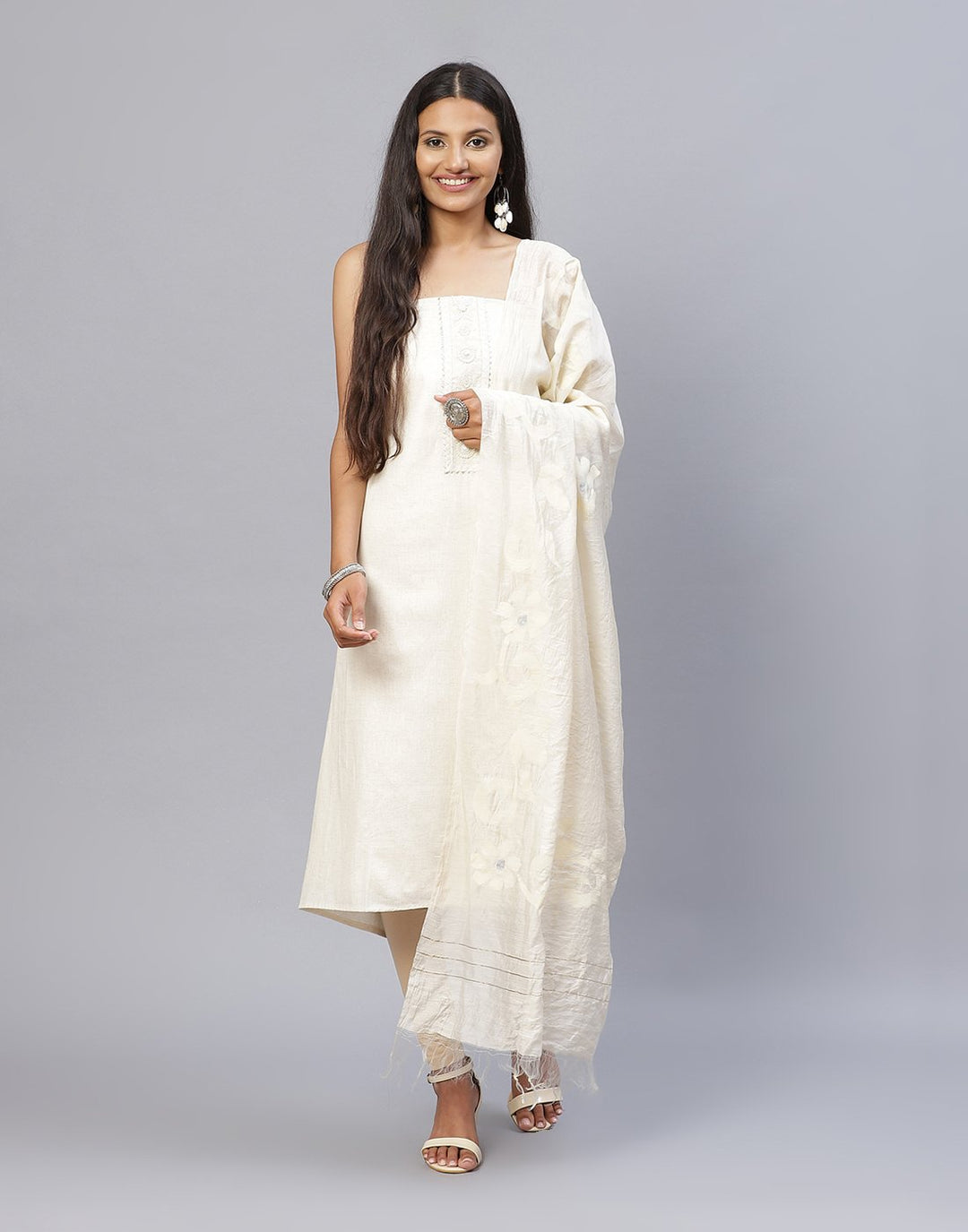 Cotton Embroidered Suit piece