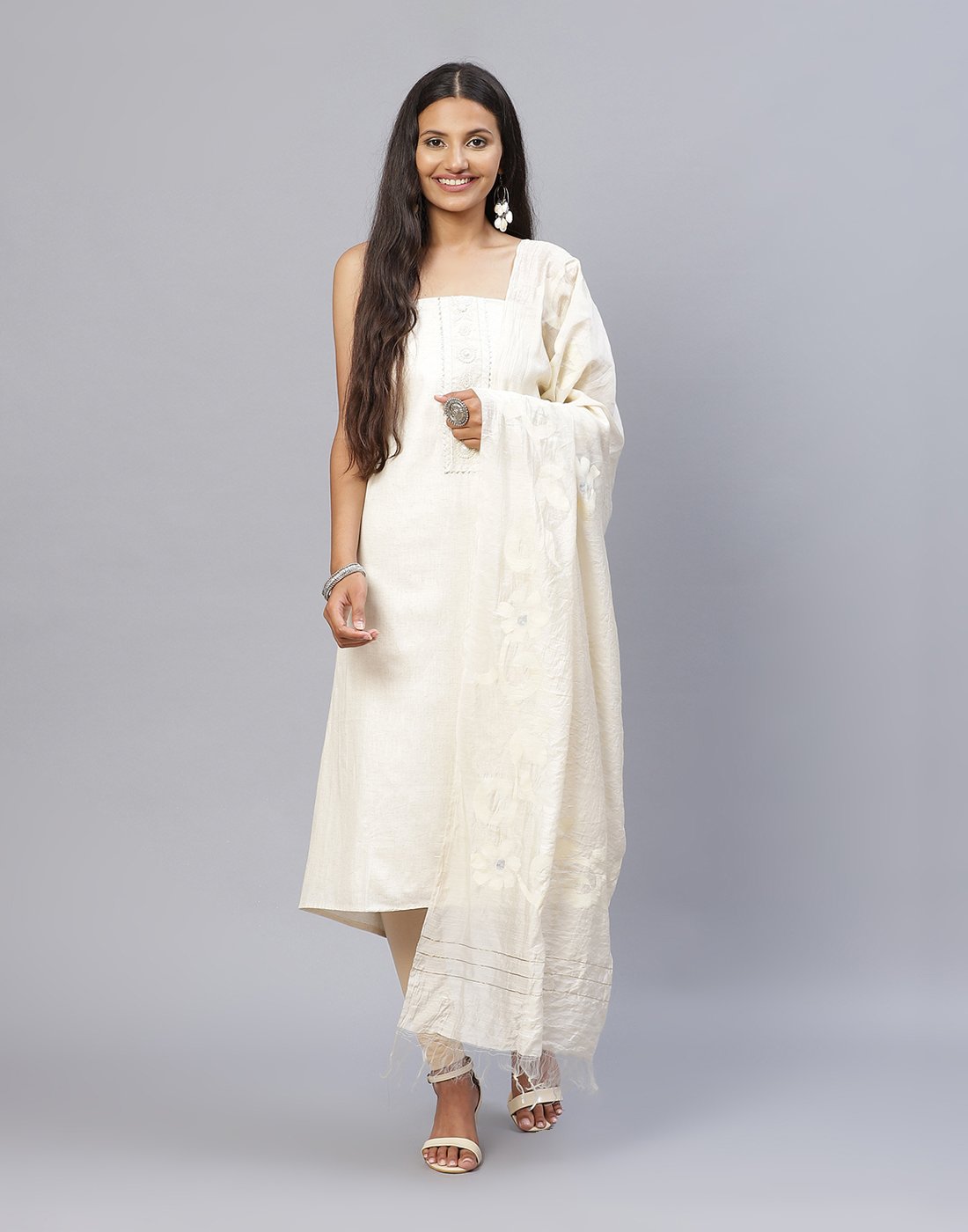 Cotton Embroidered Suit piece
