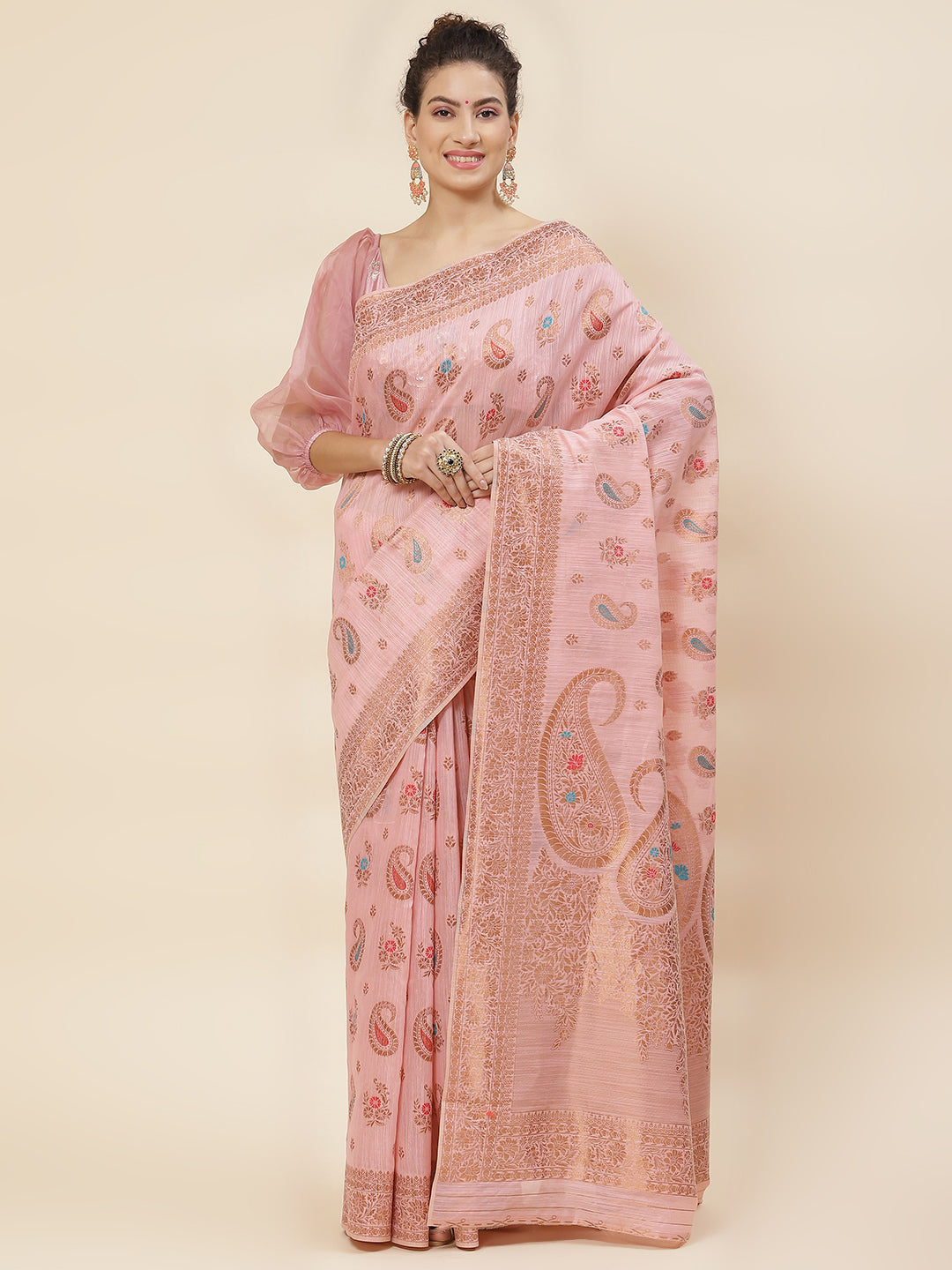 Parsley Woven Cotton Saree