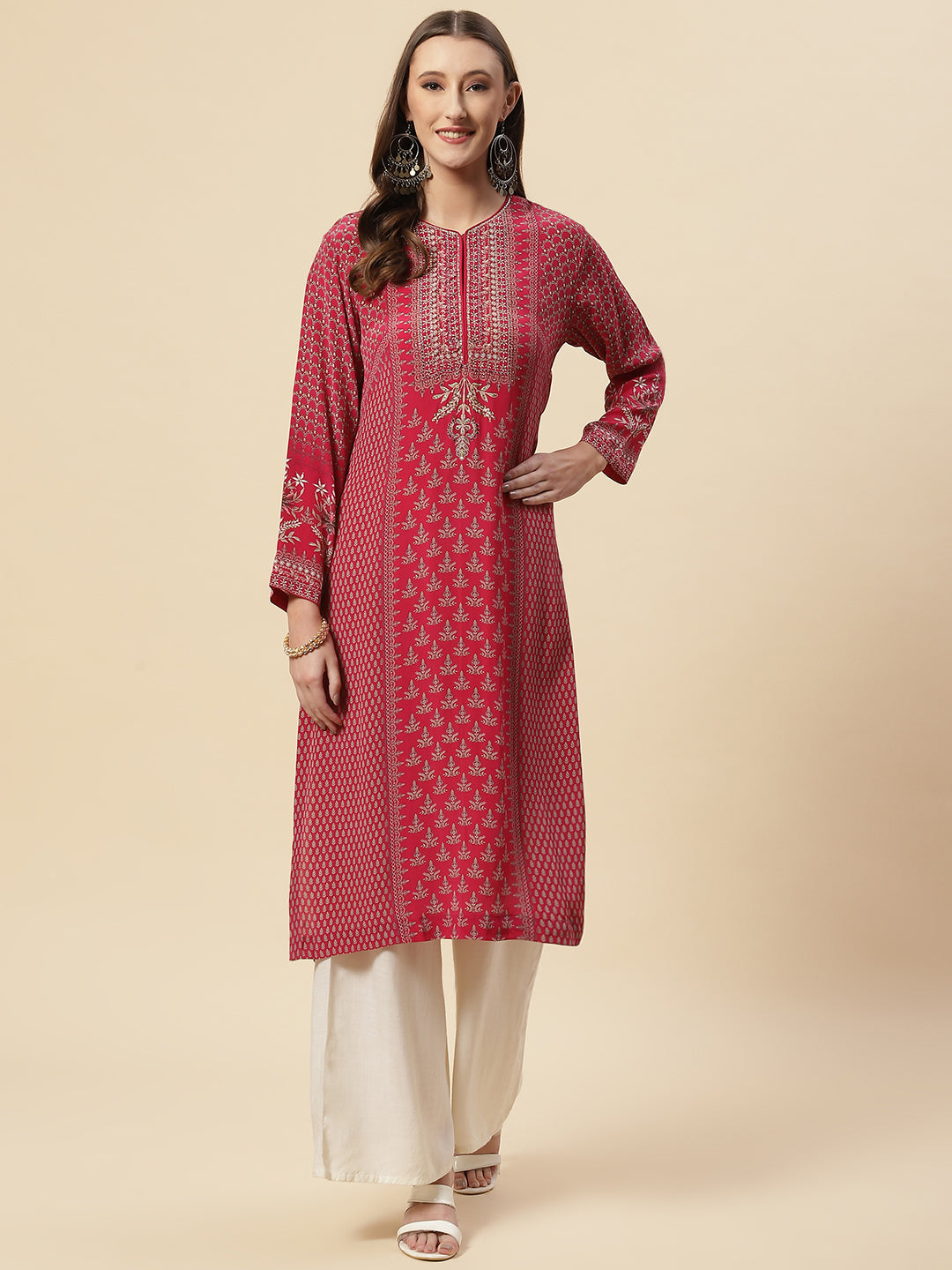 Printed Crepe Kurta