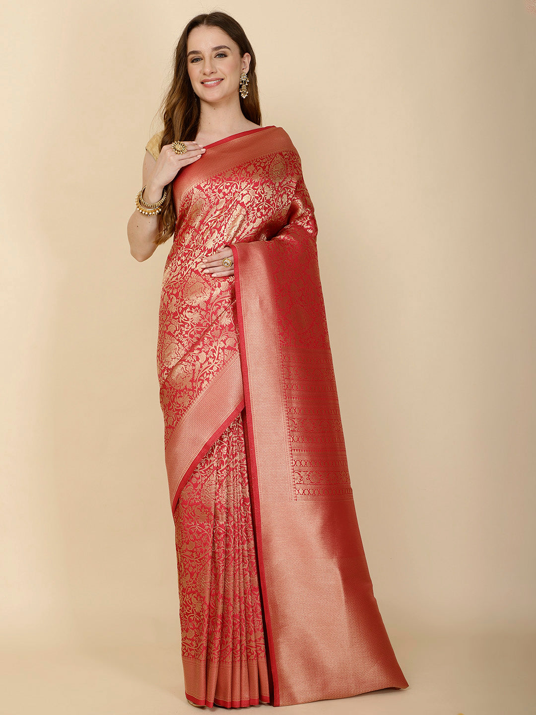 Ethnic Motifs Woven Handloom Saree