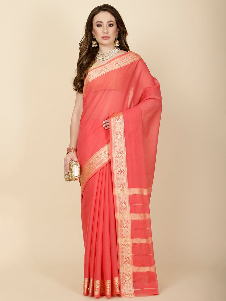 Resham Border Woven Cotton Saree