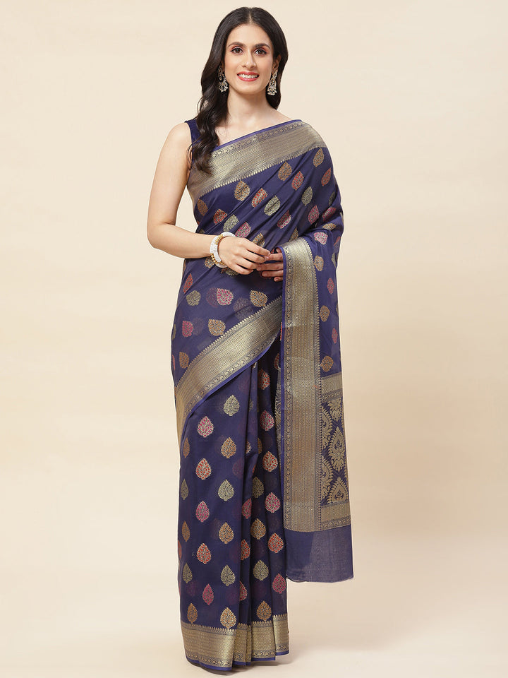 Zari Booti Woven Cotton Saree