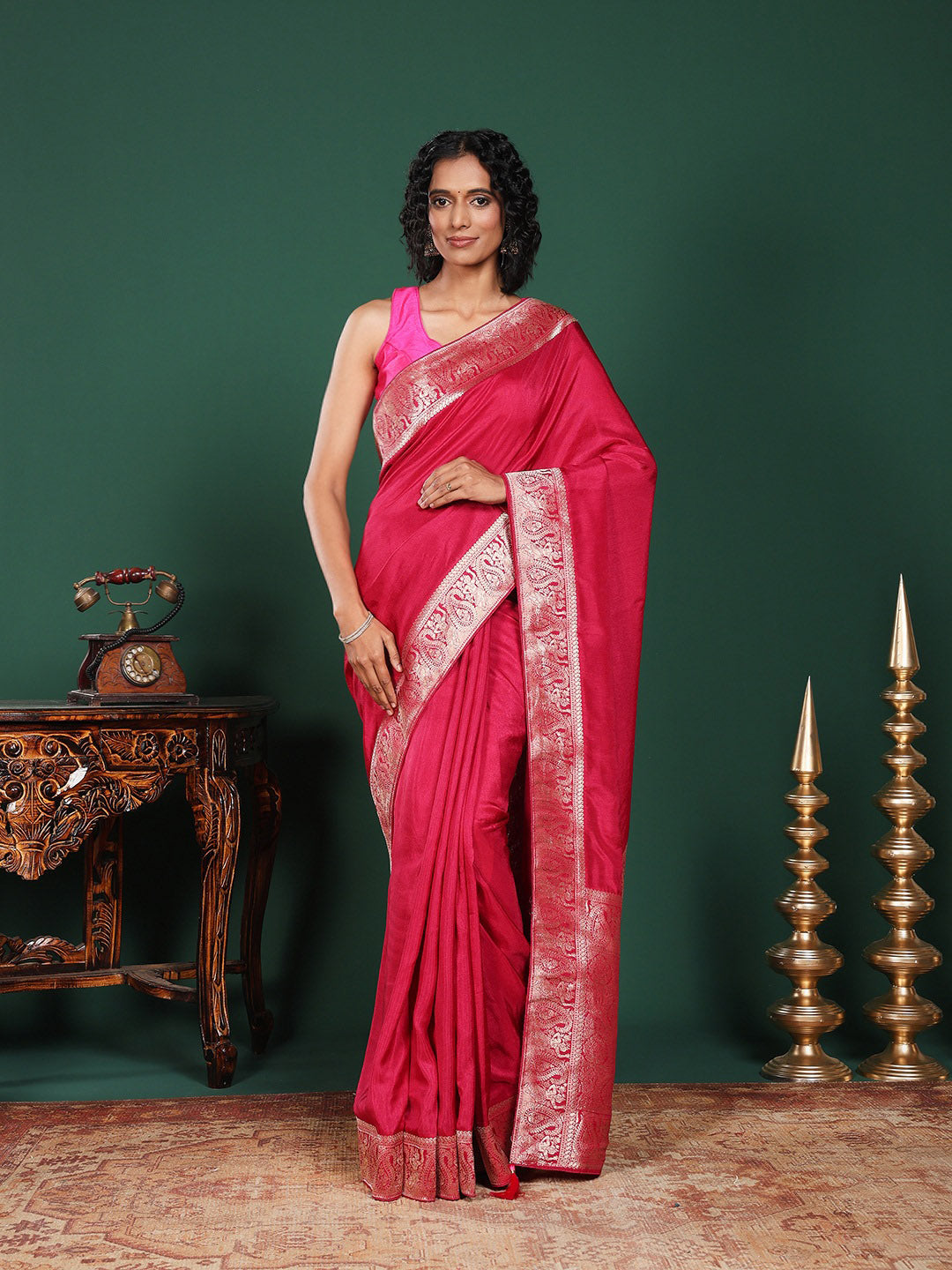 Woven Design Cotton Blend Saree