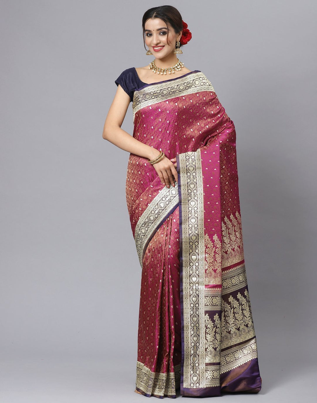 Woven Banarasi Tanchoi Saree