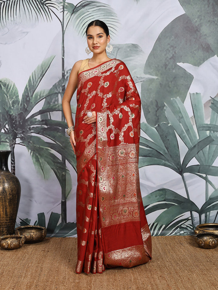 Zari Woven Cotton Blend  Saree