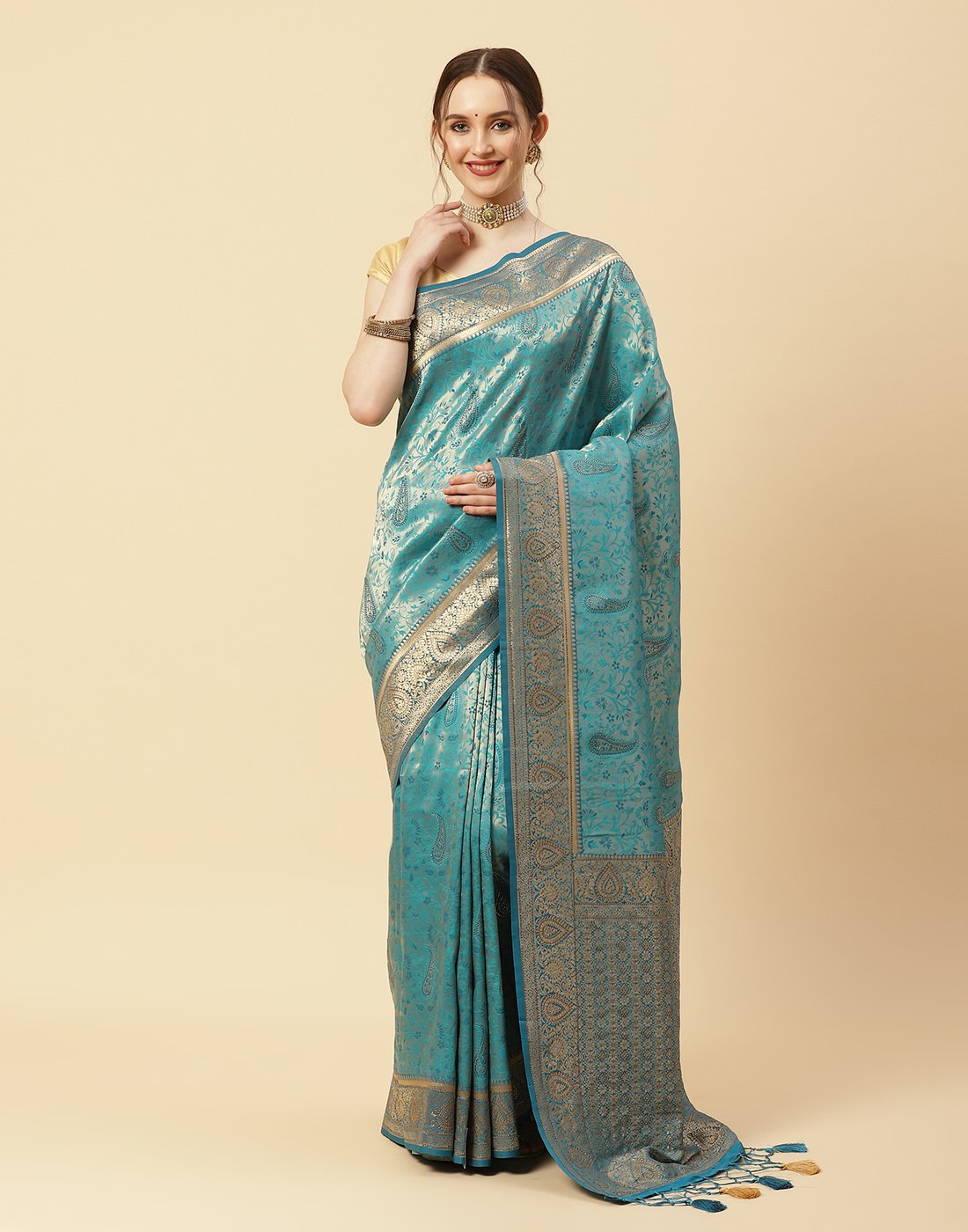 Embroidered Woven Art Handloom Saree