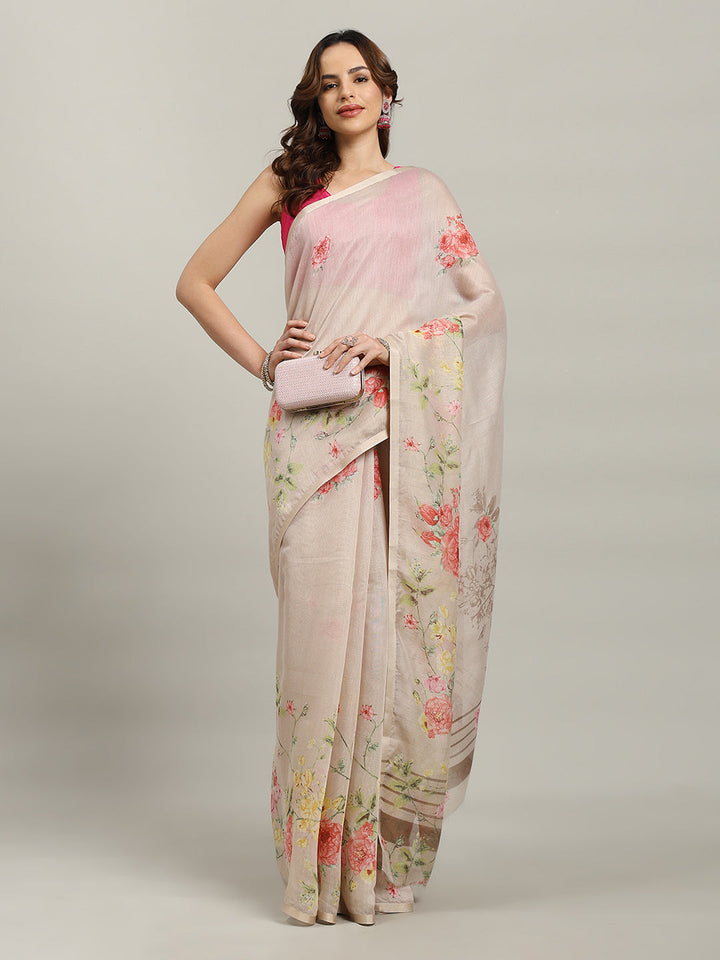 Maheshwari Printed Dola Cotton Saree