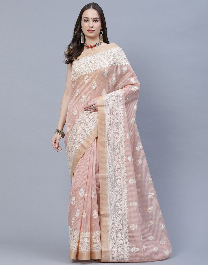 Cotton Embroidery Saree