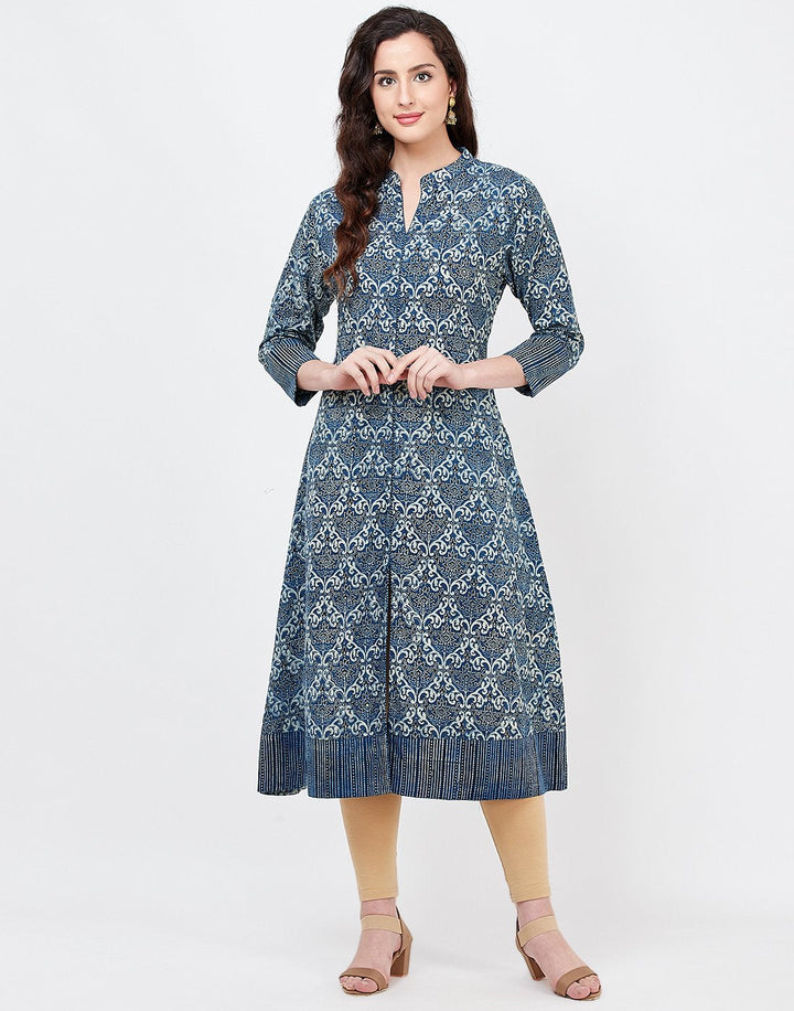 MBZ Meena Bazaar-Green Cotton Kurti
