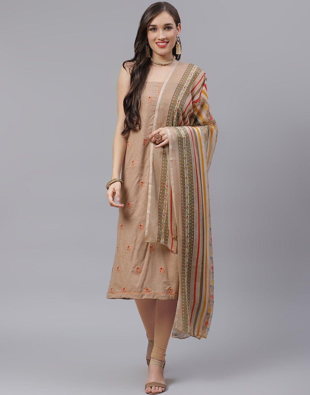 Cotton Embroidered Suit Piece