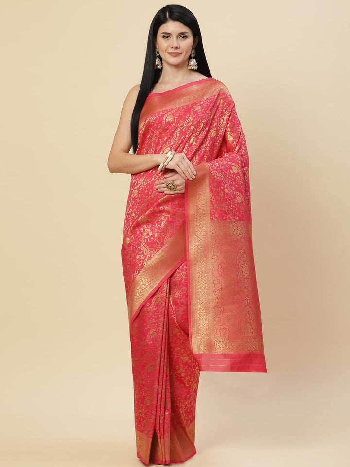 Zari Jaal Handloom Woven Saree