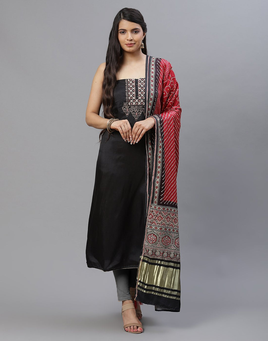 Chanderi Embroidered Suit piece