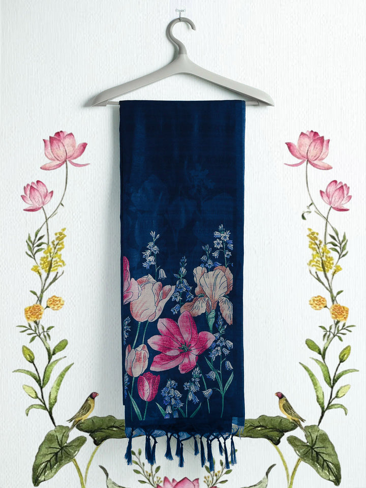 Printed Tussar Saree