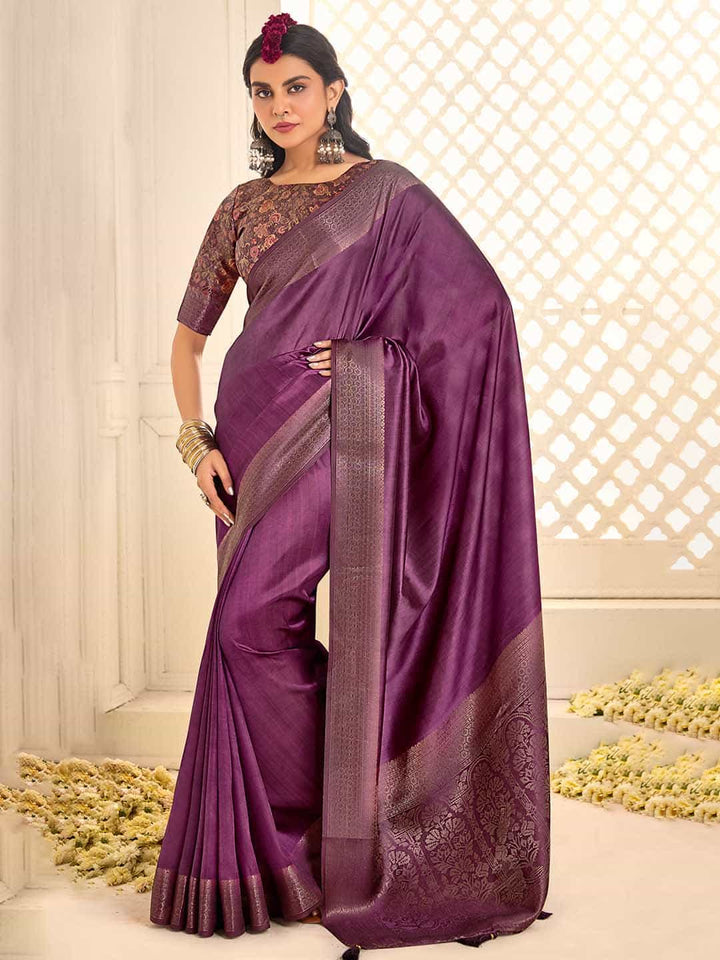Zari Border Art Silk Saree