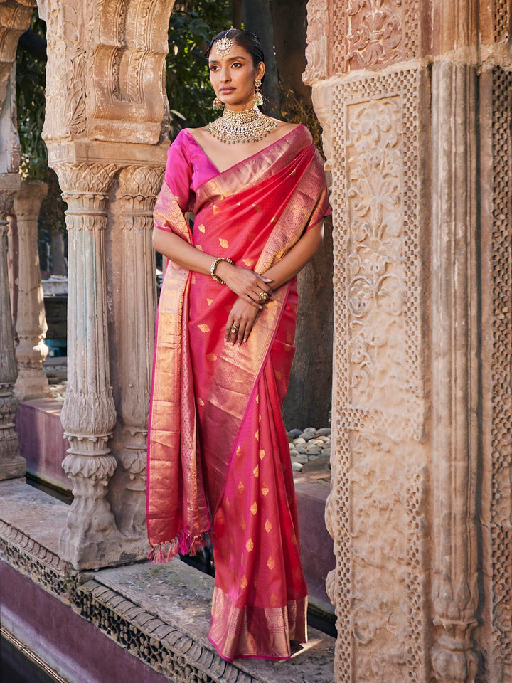 Zari Booti Handloom Woven Saree