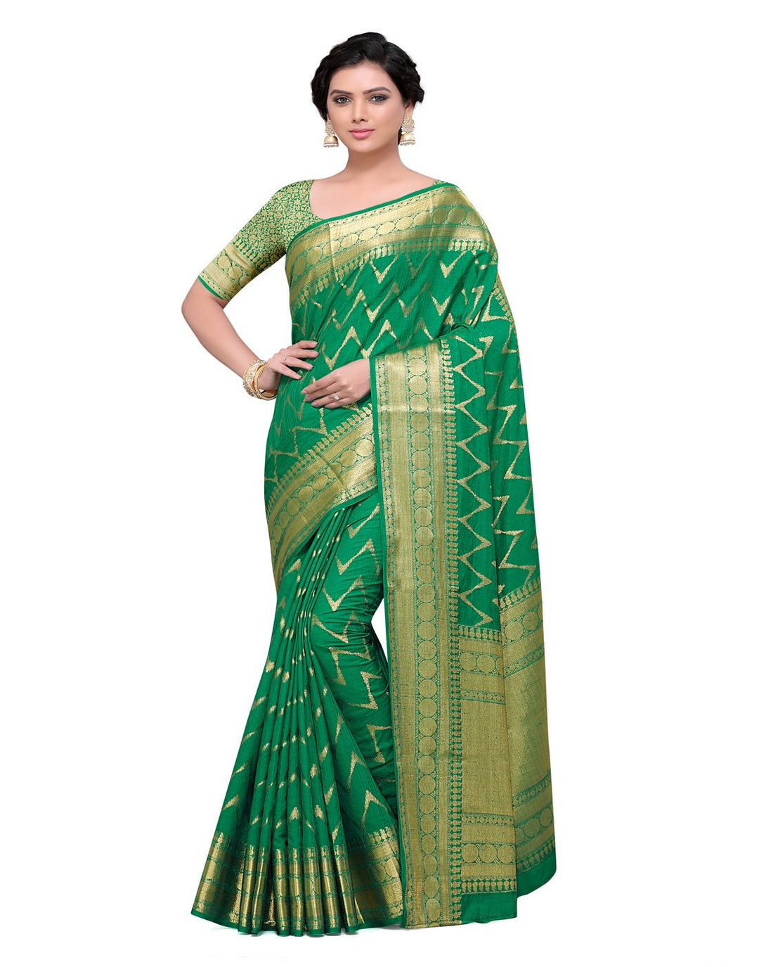 Green Art Handloom Saree