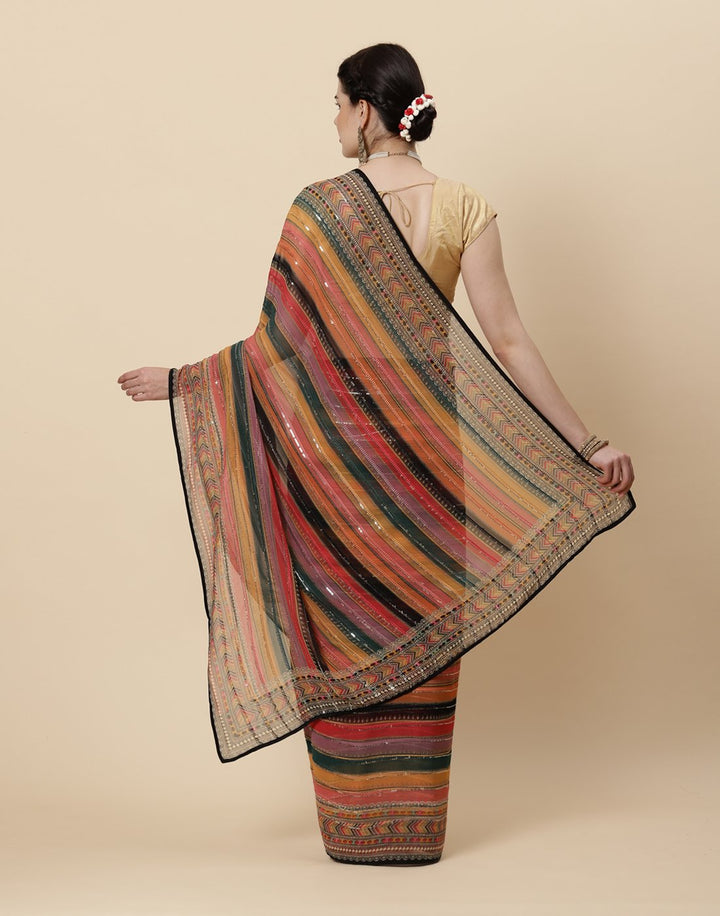 Sequence Embroidered Georgette Saree
