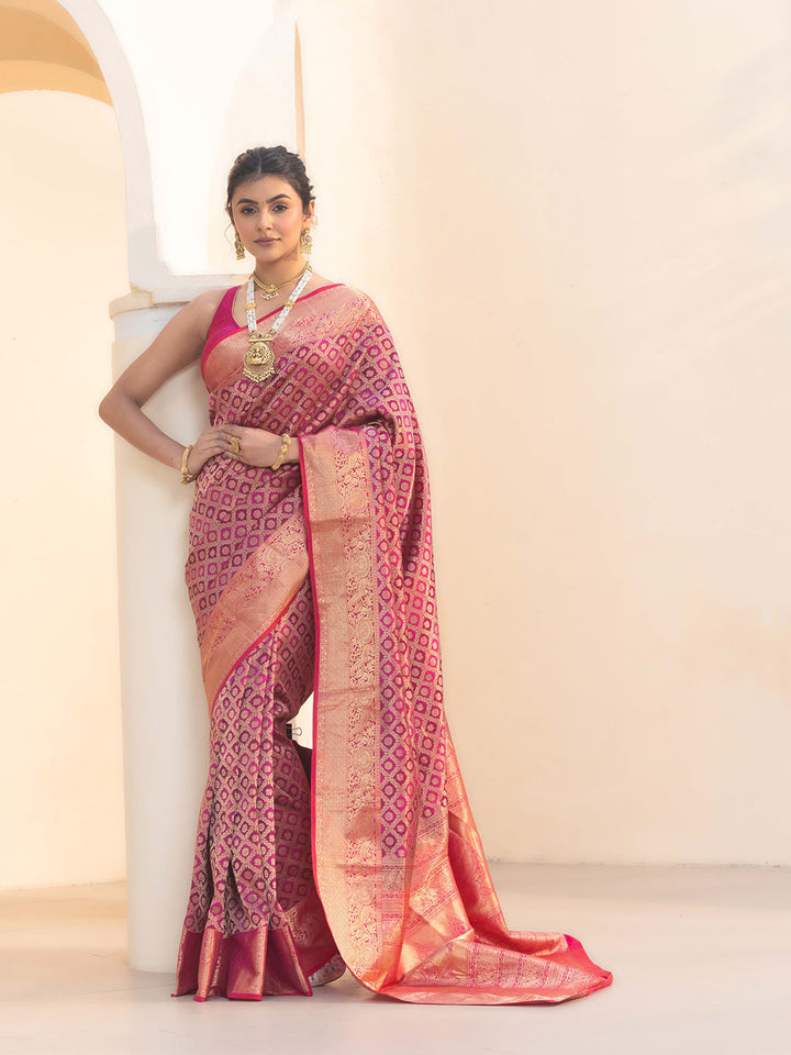 Woven Design Cotton Blend Saree