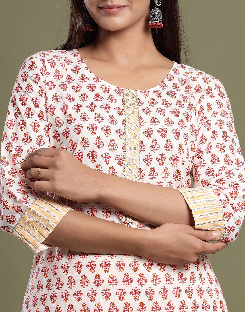 Cotton Printed Kurti Pant Set