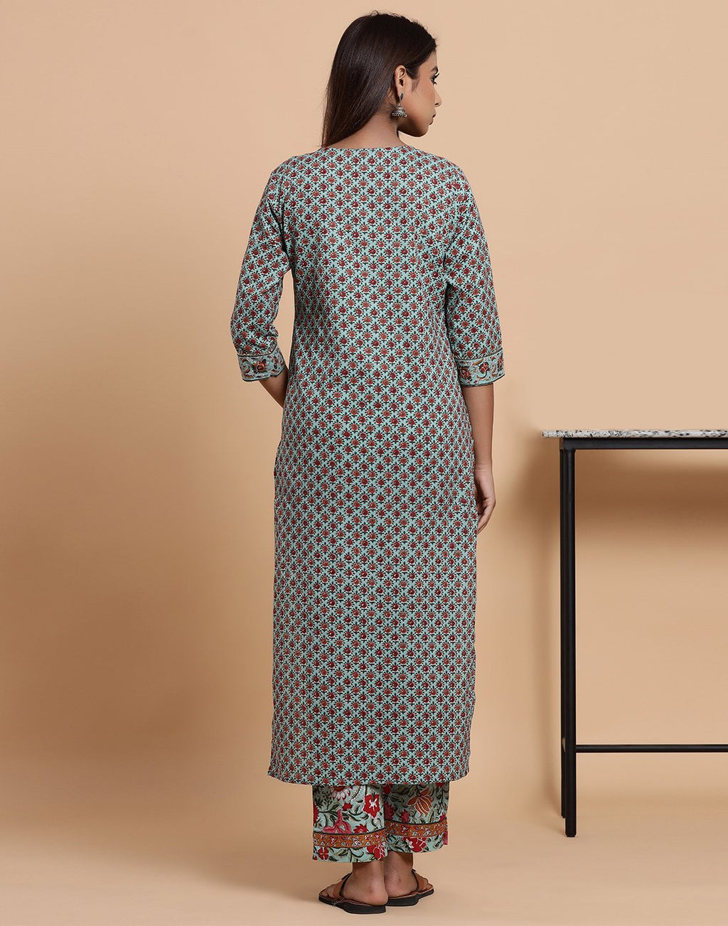 Printed Cotton Kurti with Pant