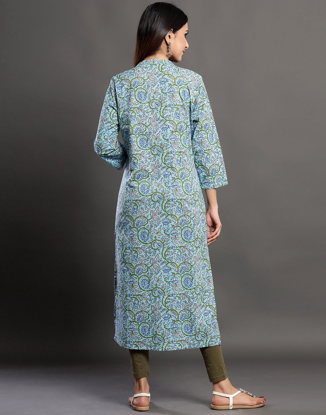 Floral Print Cotton Kurti
