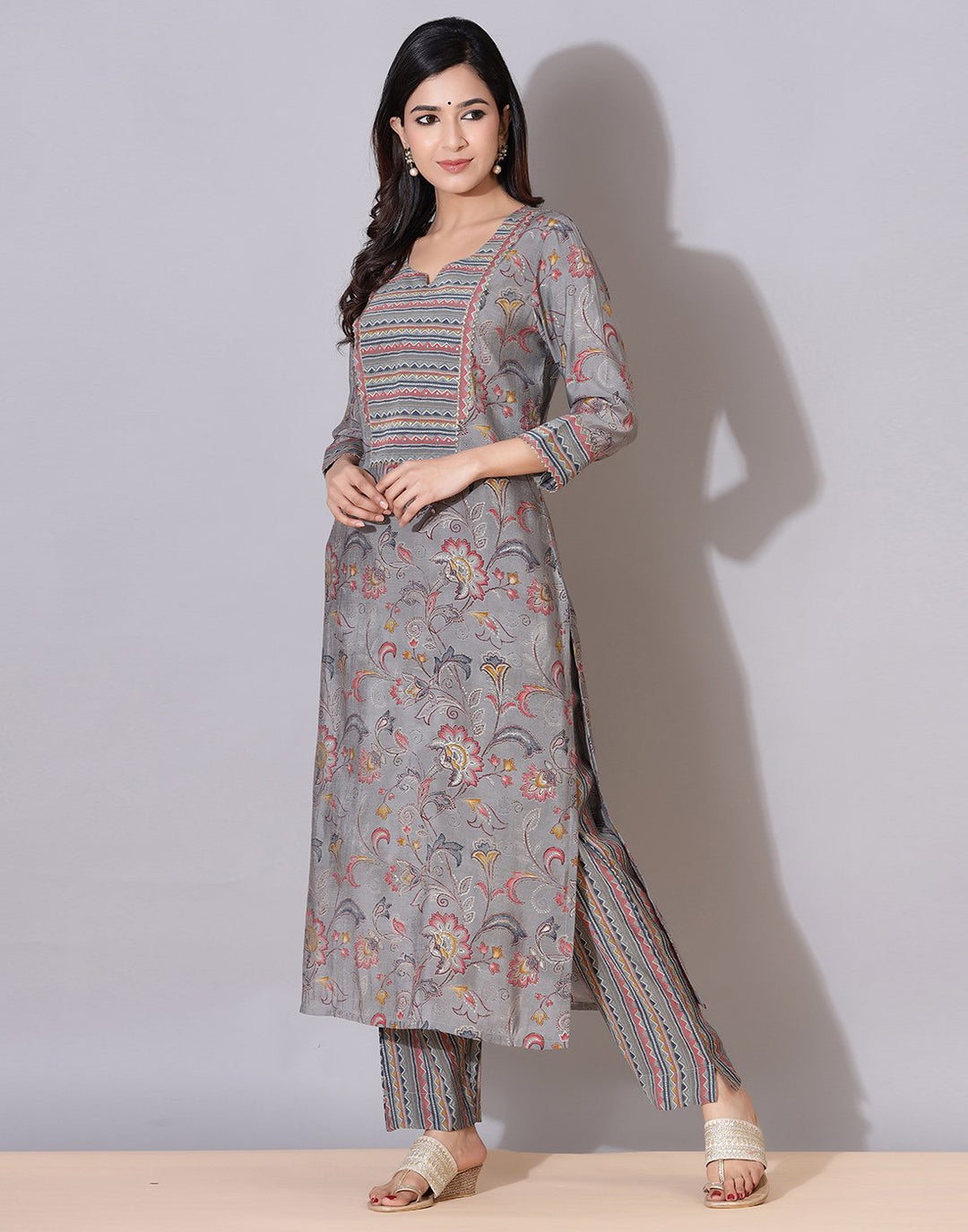 Printed Kurti Palazzo Set