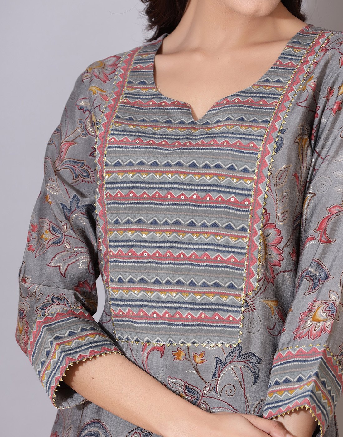 Printed Kurti Palazzo Set