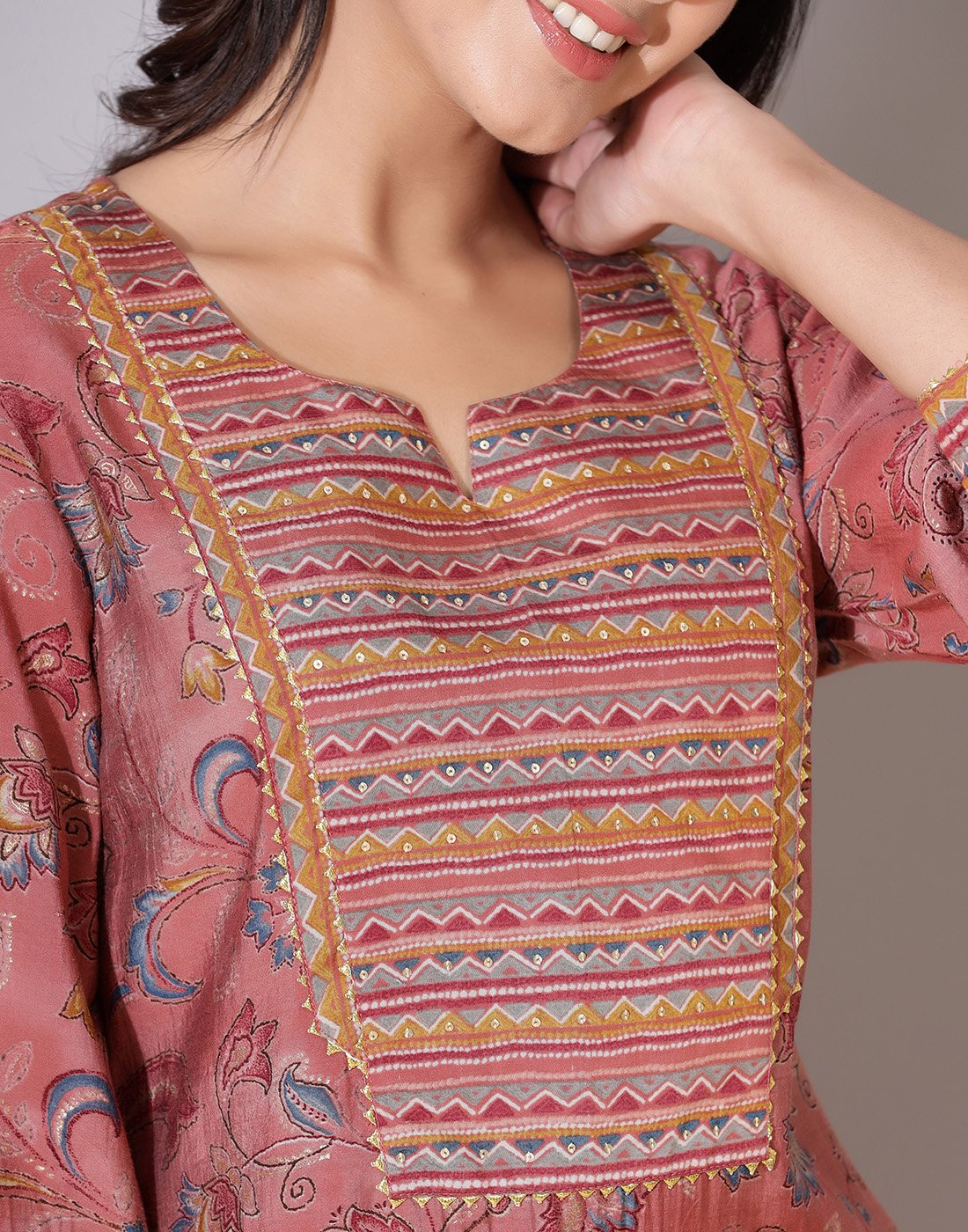 Printed Kurti Palazzo Set