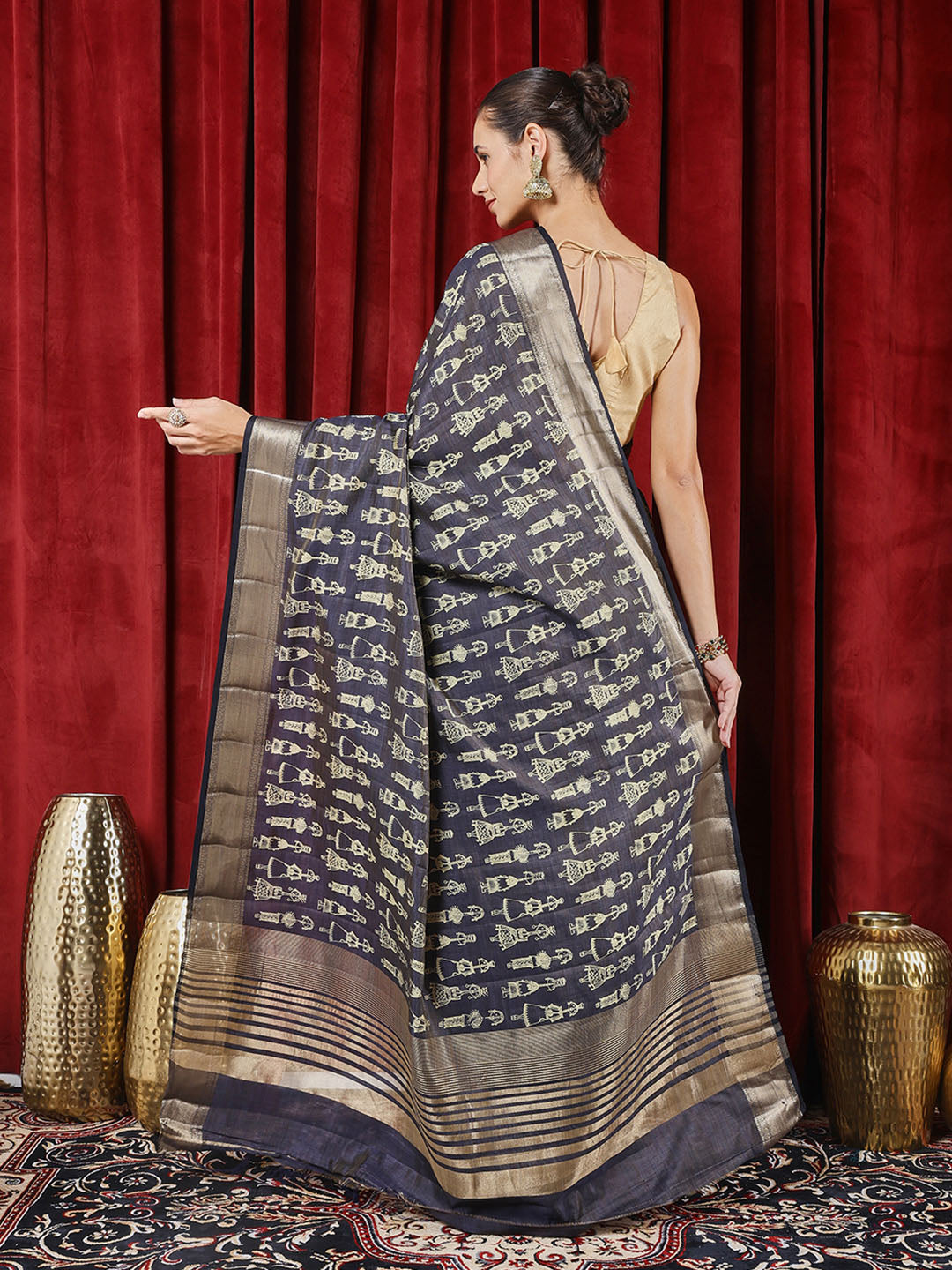 Digital Printed Art Silk Saree