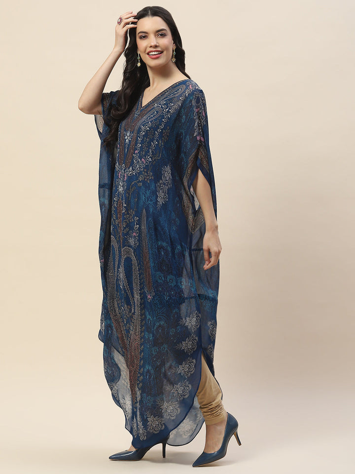 Digital Print Georgette Kaftan Kurta