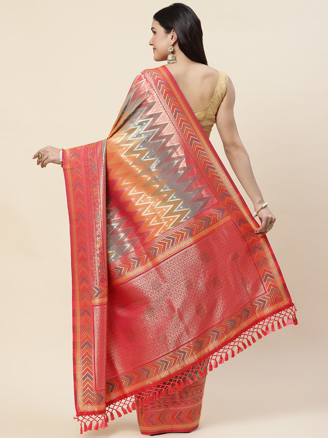 Stone Booti Banarsi Woven Saree