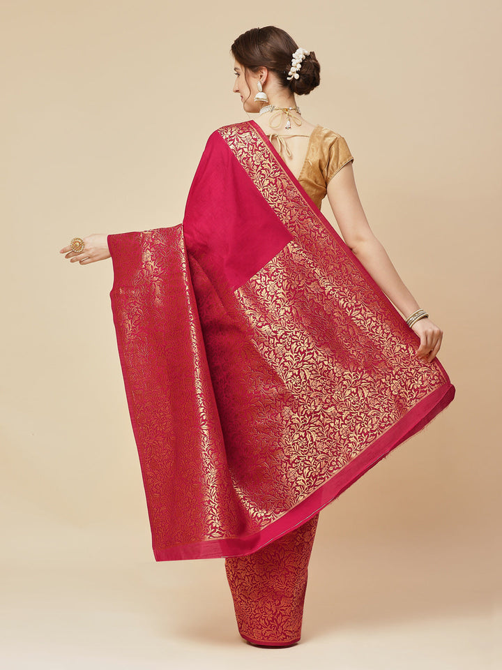 Brocade Zari Jaal Art Handloom Woven Saree