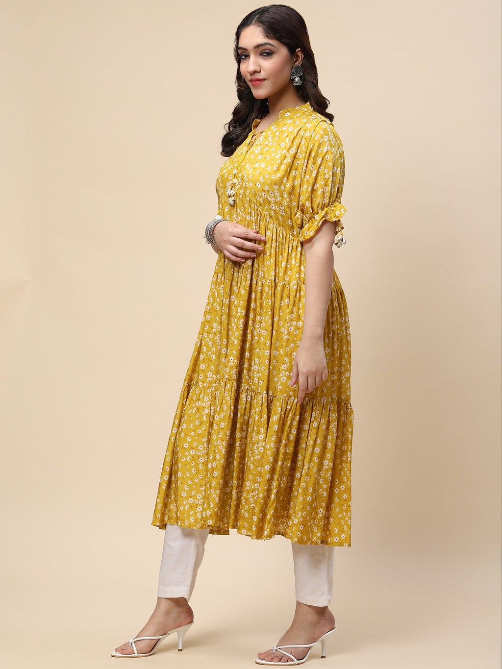 Printed Muslin Anarkali Kurta