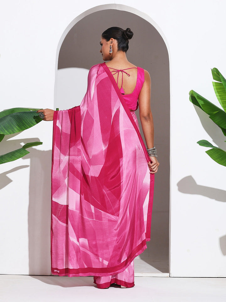 Digital Printed Crepe Saree