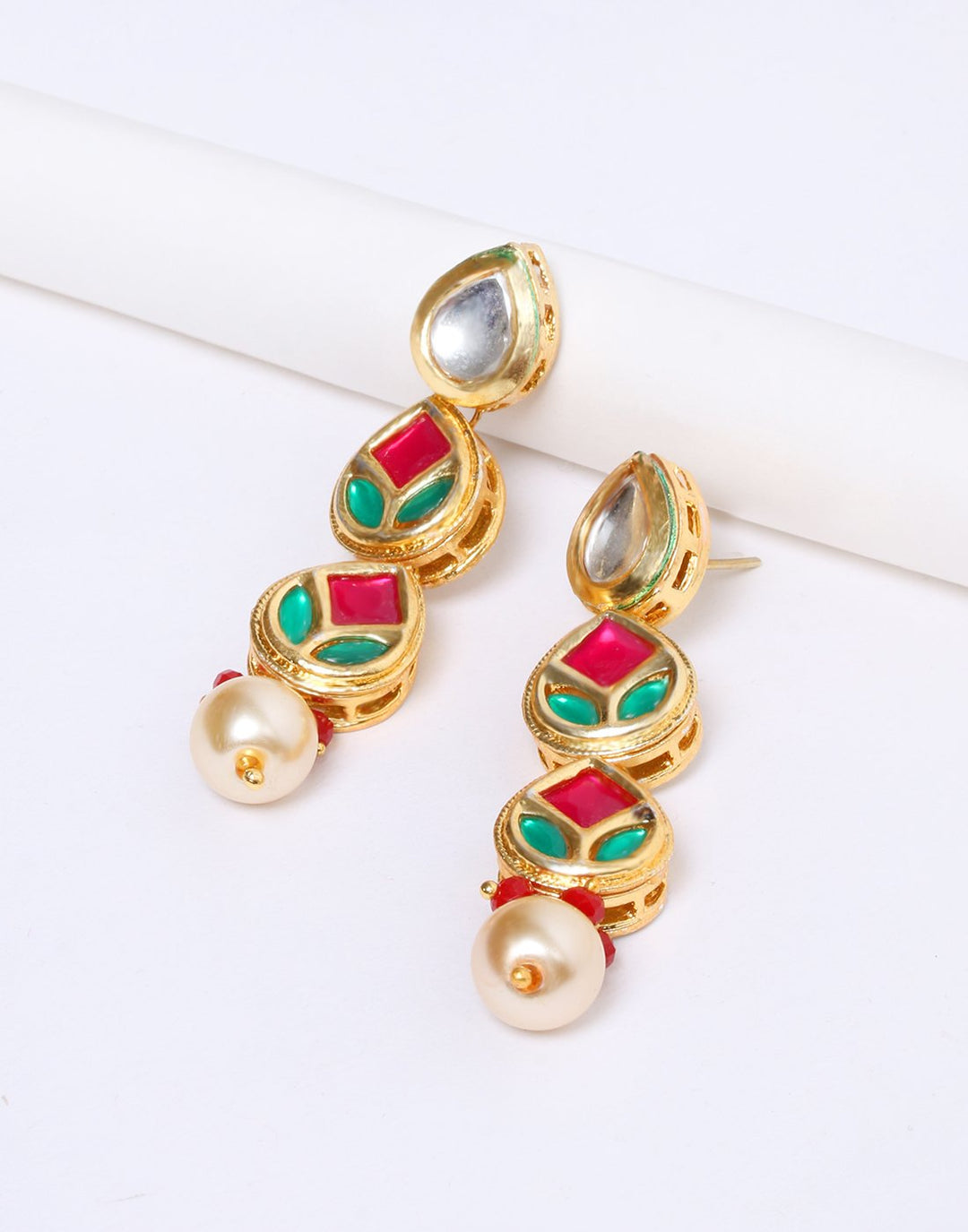 Beautiful Gold Plated Kundan Earrings