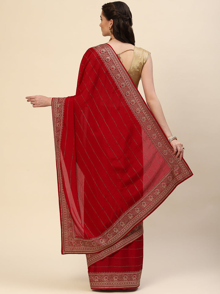 Swarovski Embroidered Georgette Saree