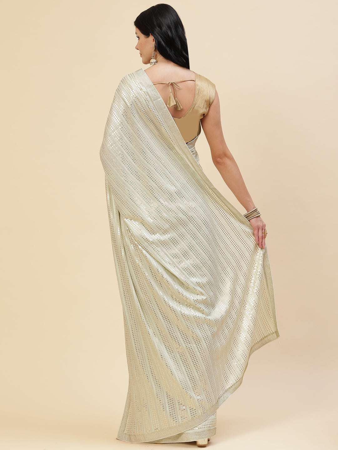 Sequin Embroidered Georgette Saree