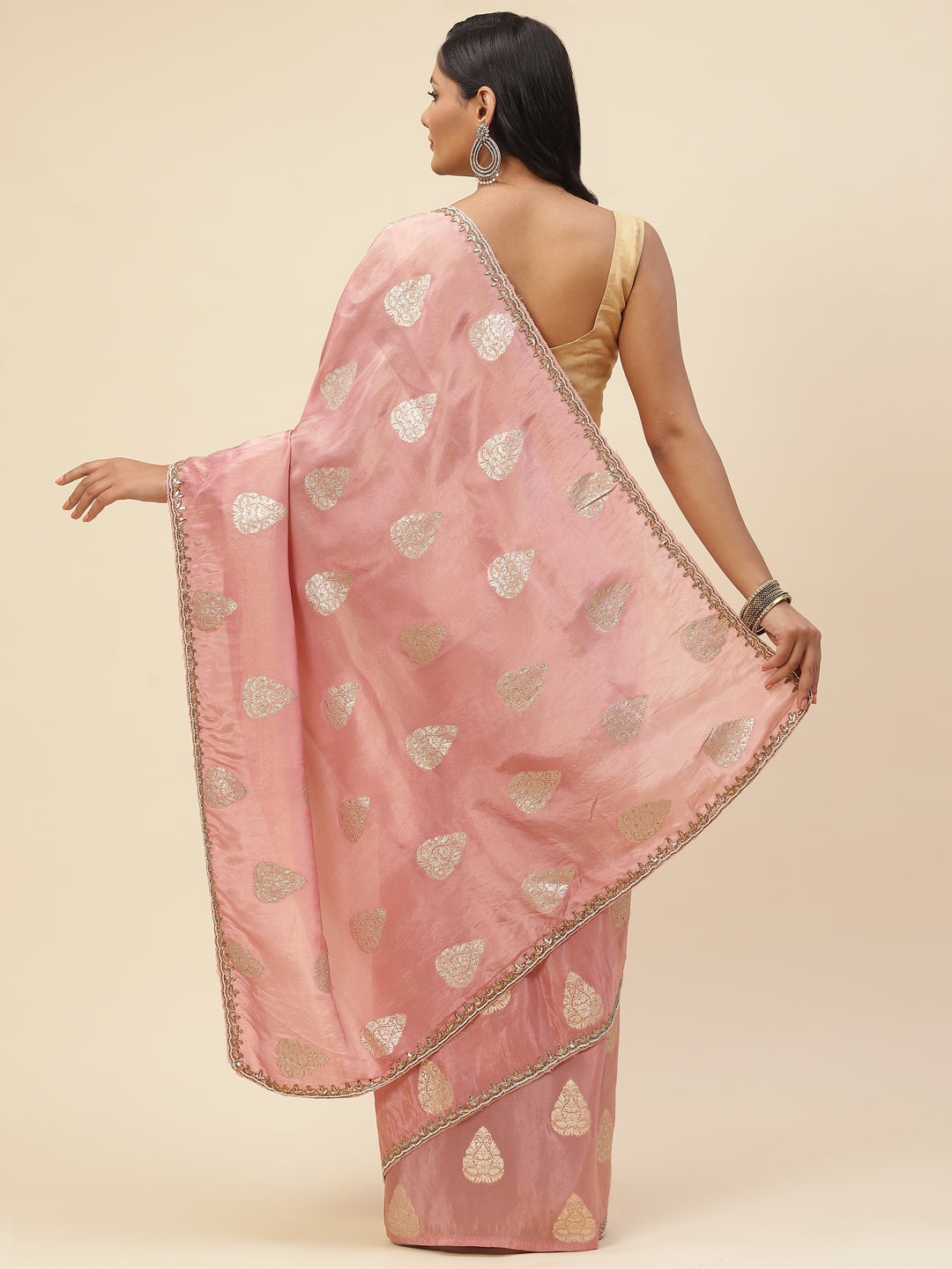 Woven Embroidered Banarasi Saree