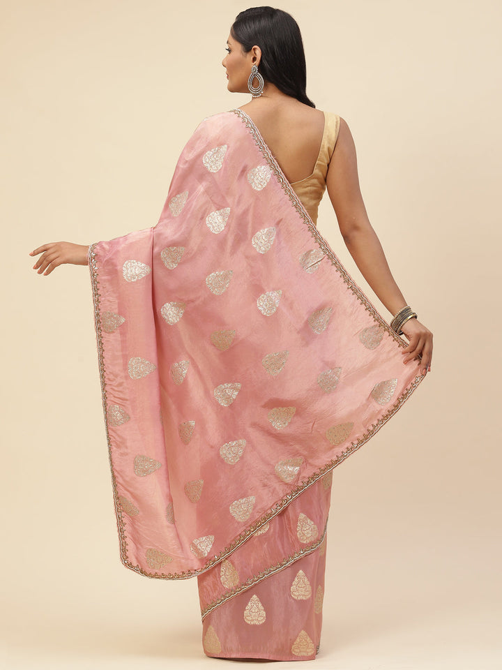 Woven Embroidered Banarasi Saree