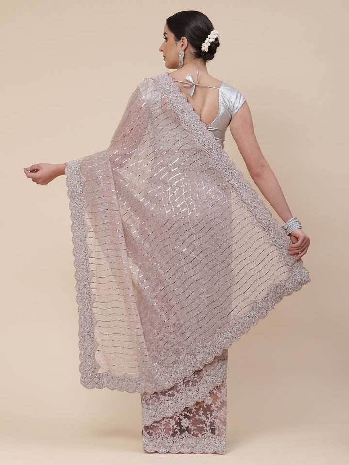 Stone Work Net Saree